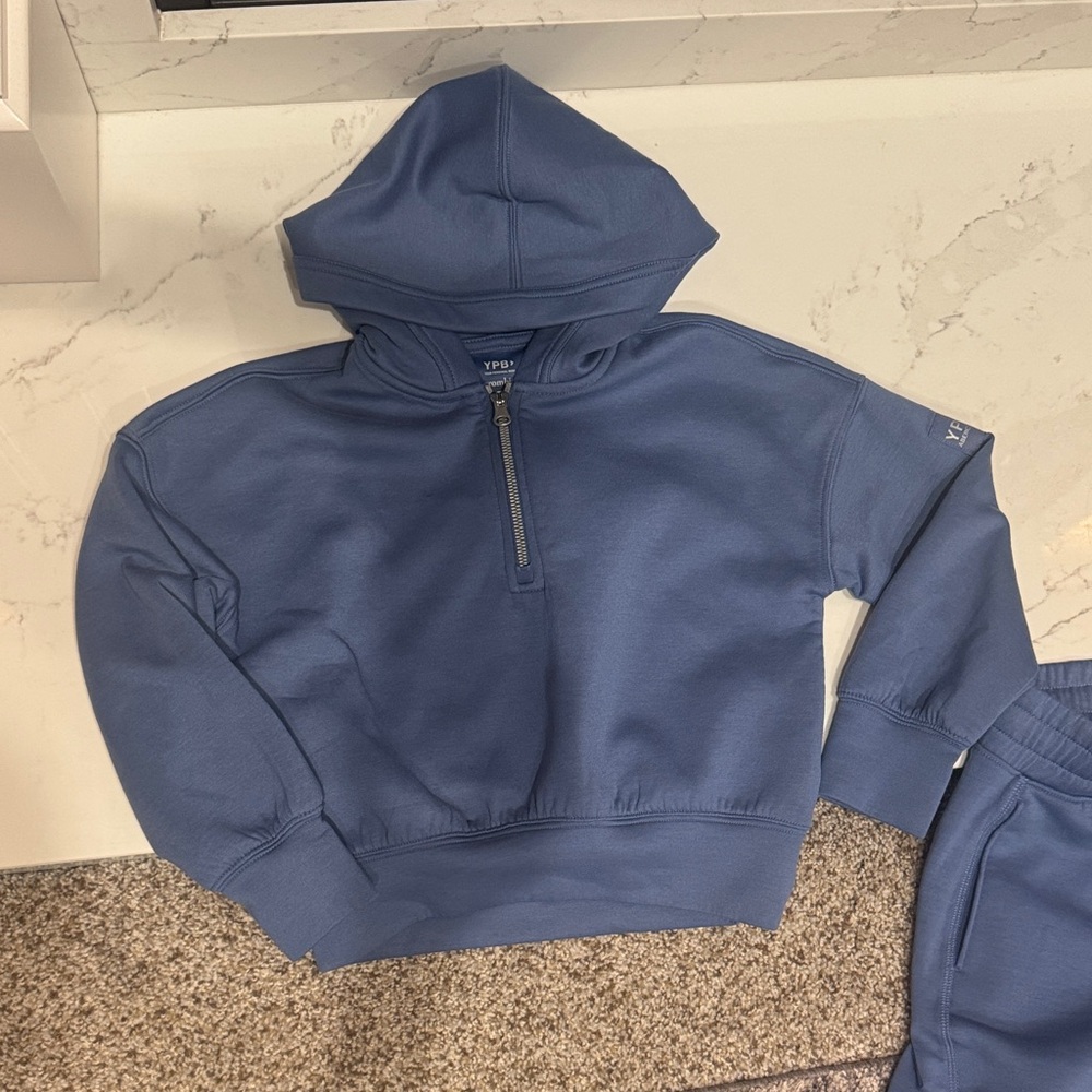 Abercrombie Kids Blue Half-Zip Hoodie and pant set